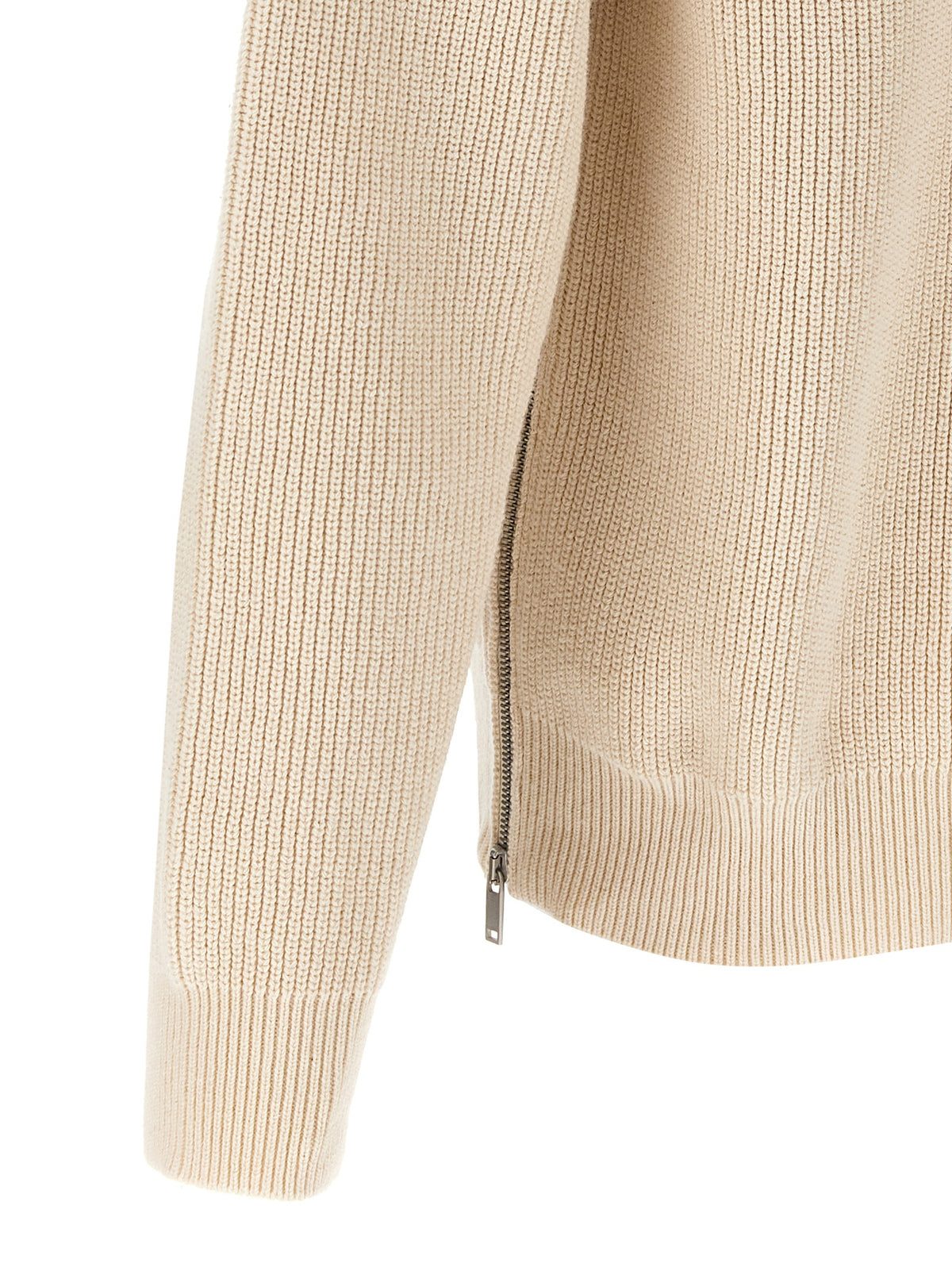 Cardigan in cotone beige Jil Sander