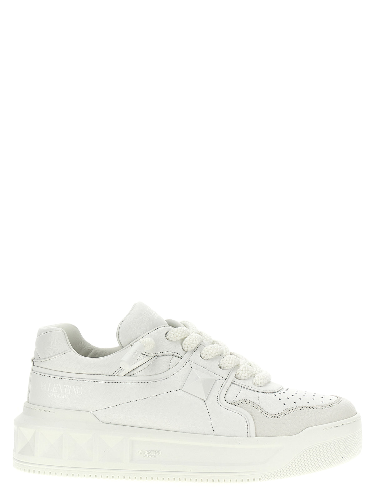 Baskets Chunky Valentino Garavani en Cuir de Veau Blanc