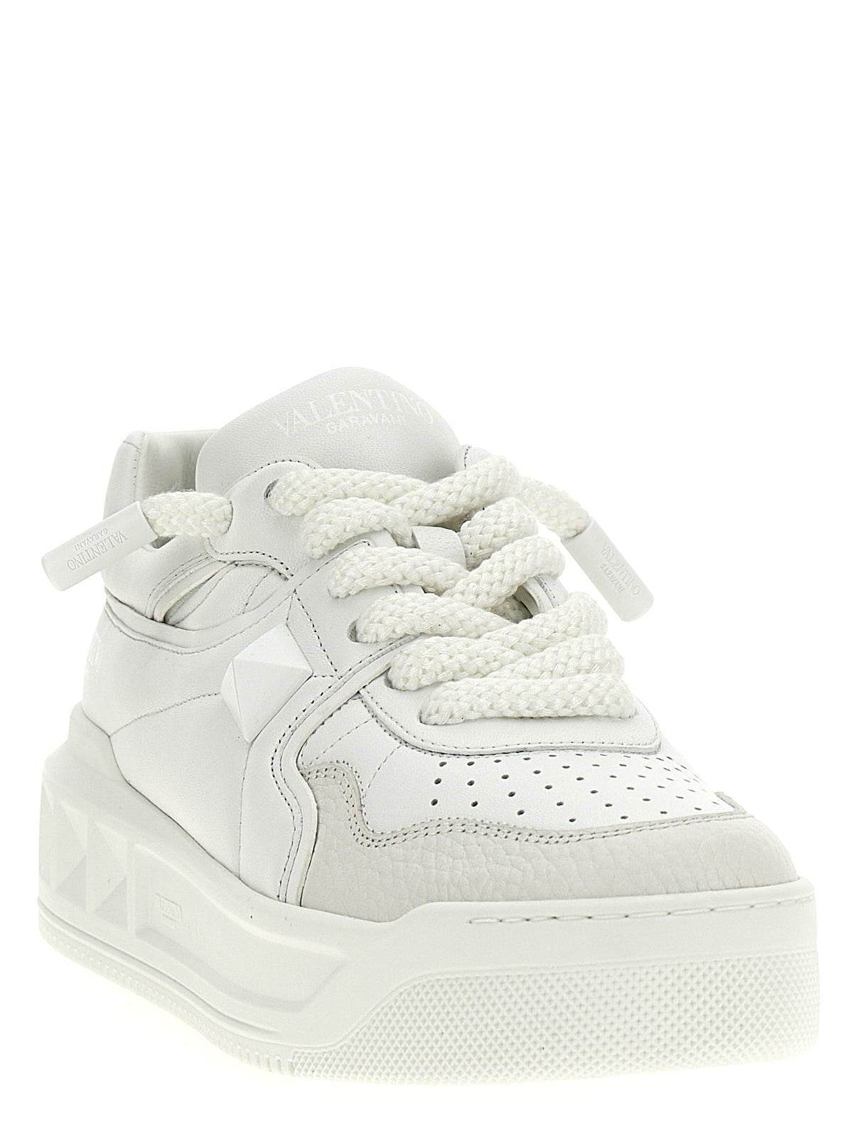 Baskets Chunky Valentino Garavani en Cuir de Veau Blanc