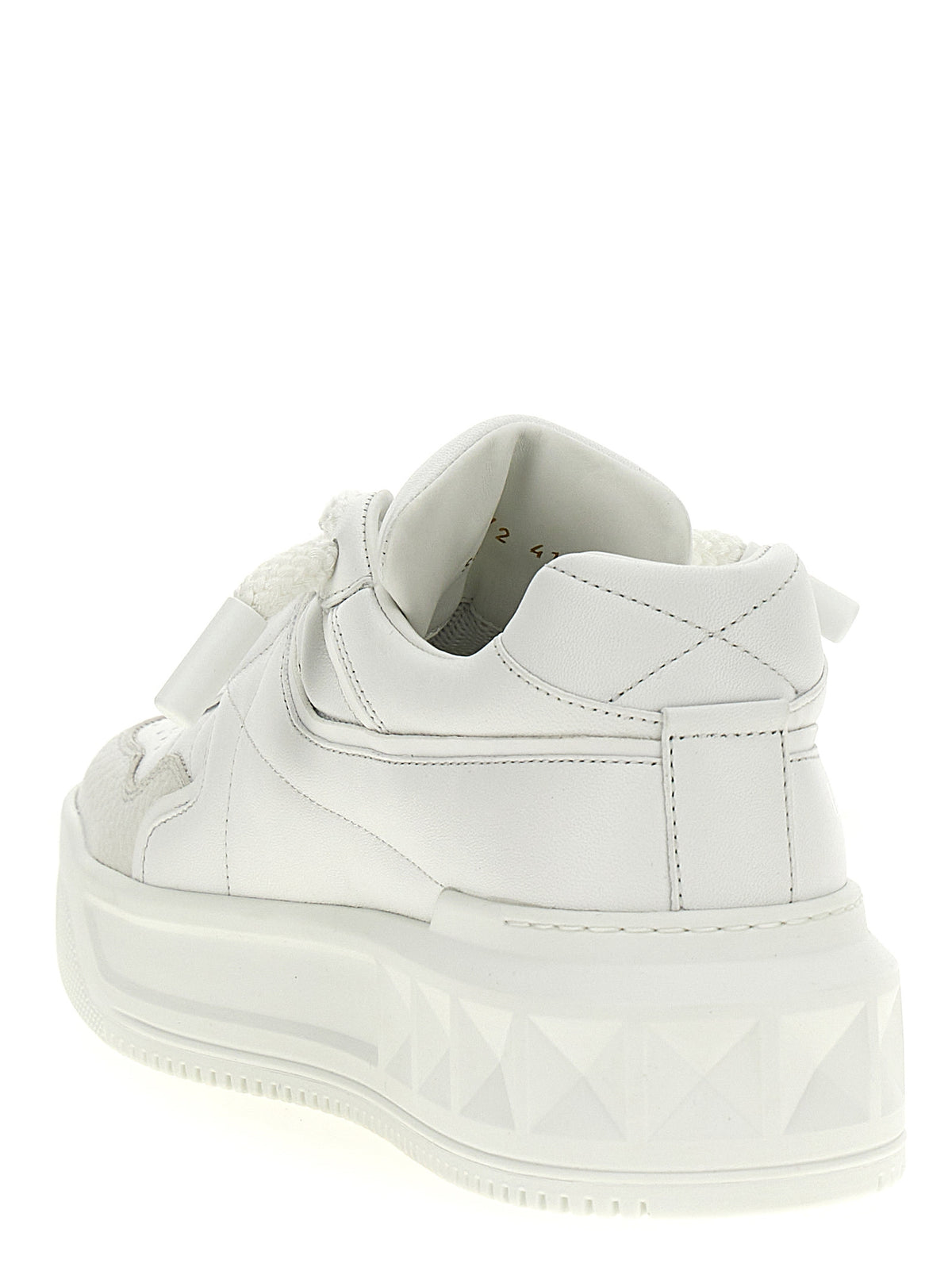 Baskets Chunky Valentino Garavani en Cuir de Veau Blanc