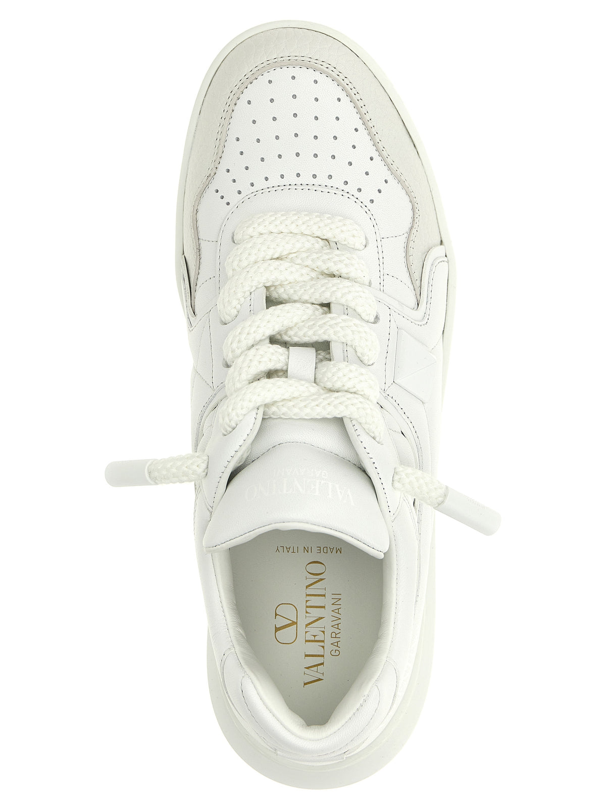 Baskets Chunky Valentino Garavani en Cuir de Veau Blanc