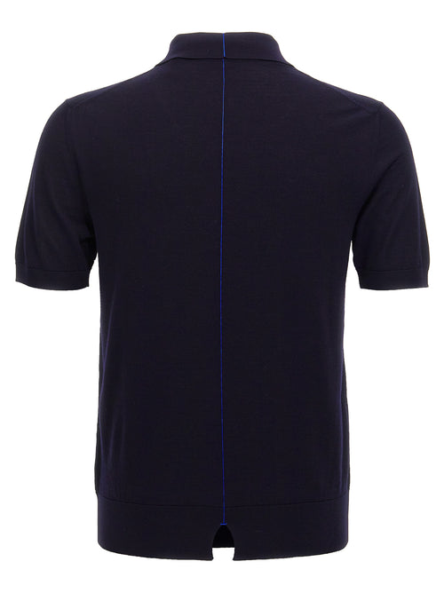 Burberry blaues Woll-Polohemd