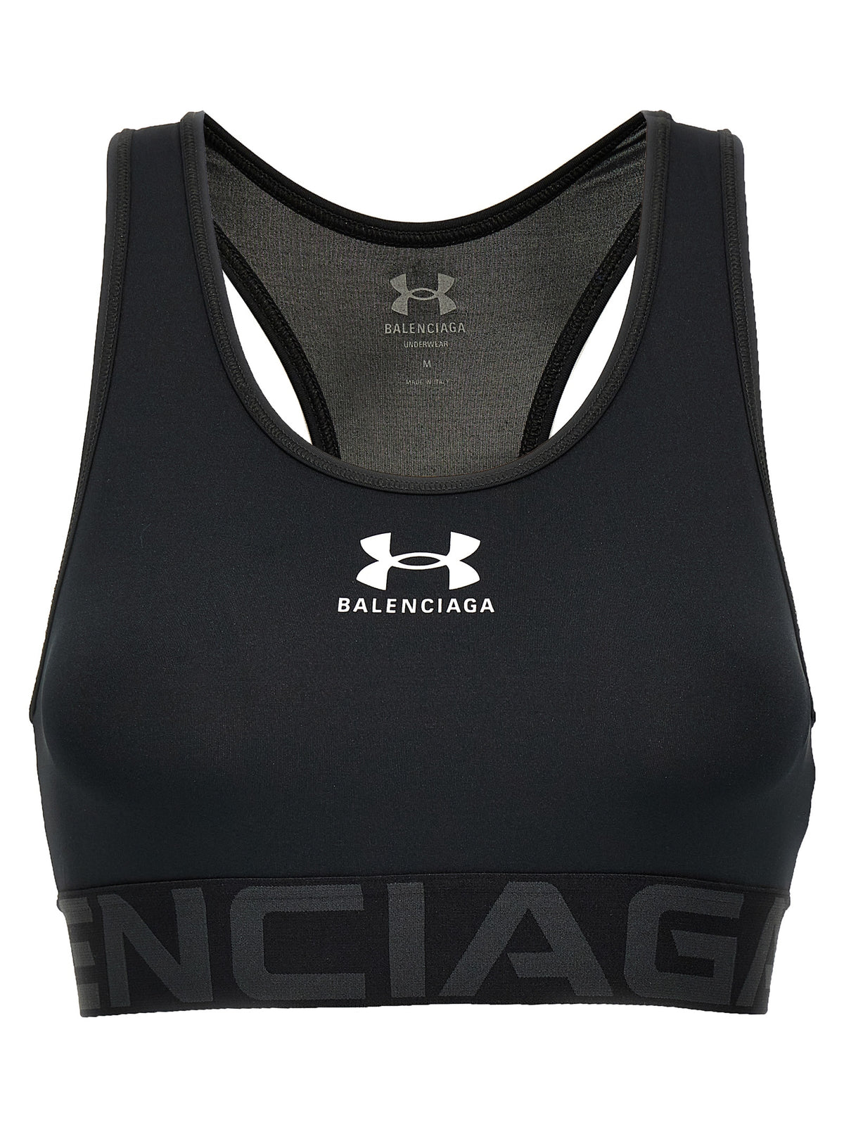 Reggiseno sportivo Balenciaga nero in poliestere
