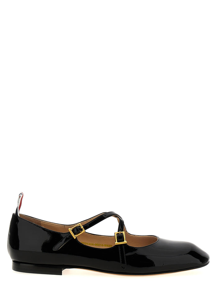Thom Browne Zwarte Lamsleren Ballerina's