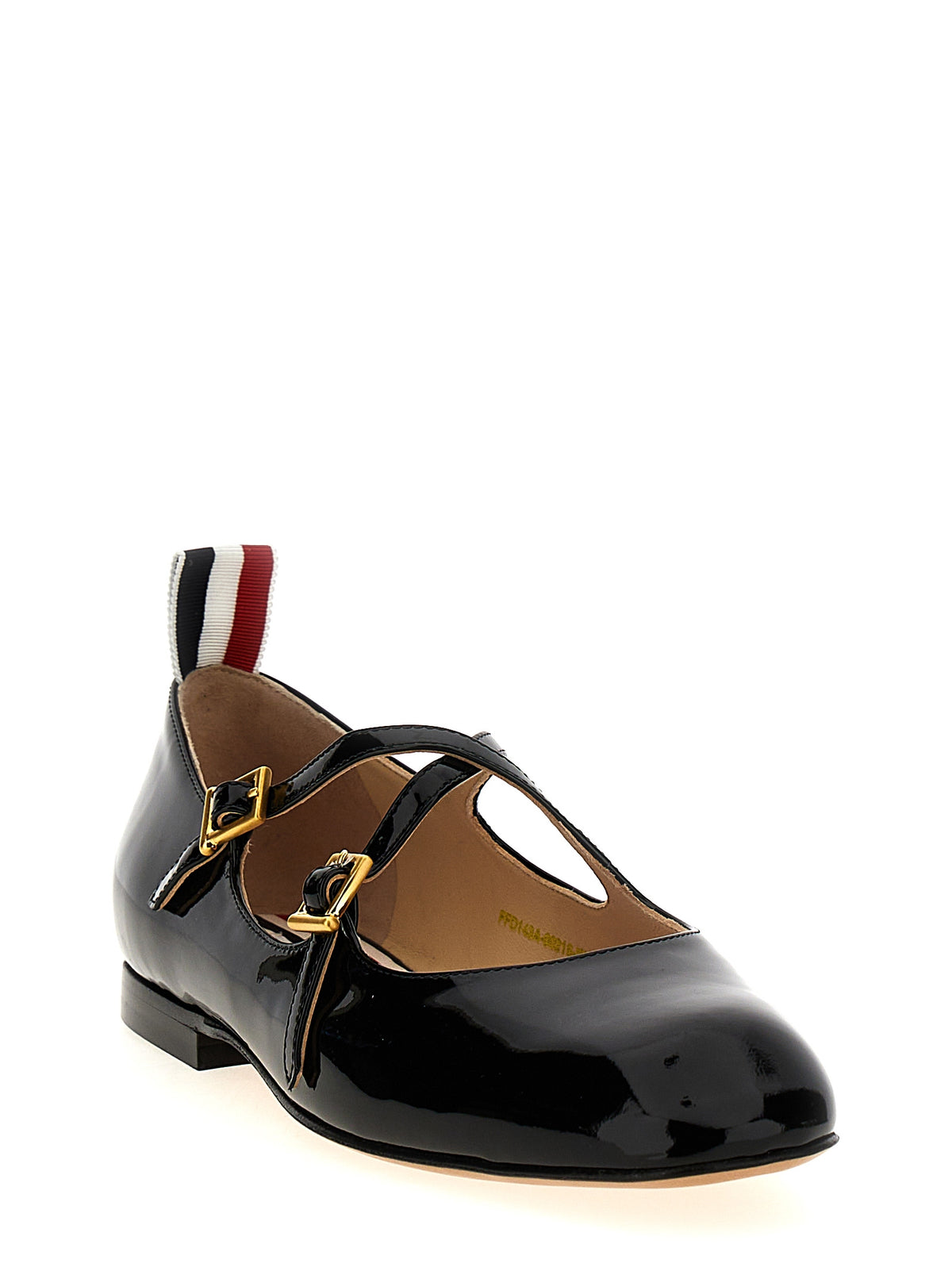 Ballerine Thom Browne in pelle di agnello nera