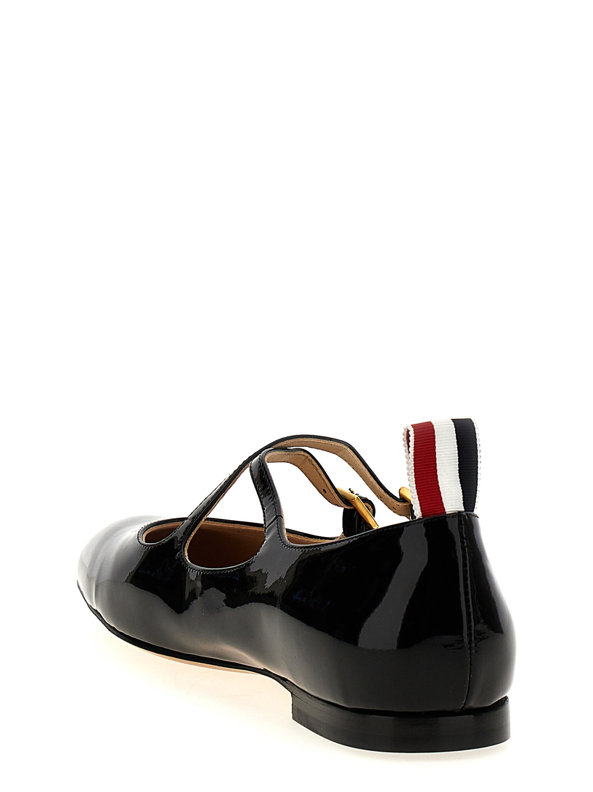 Ballerine Thom Browne in pelle di agnello nera