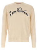 Cardigan beige in lana vergine Valentino Garavani