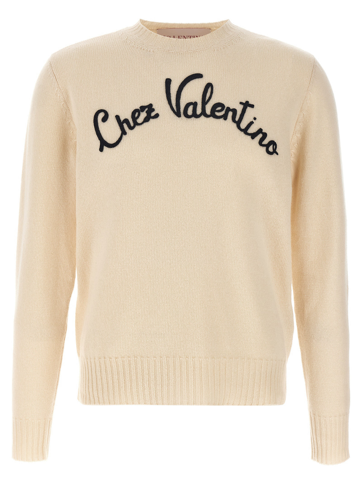 Cardigan beige in lana vergine Valentino Garavani