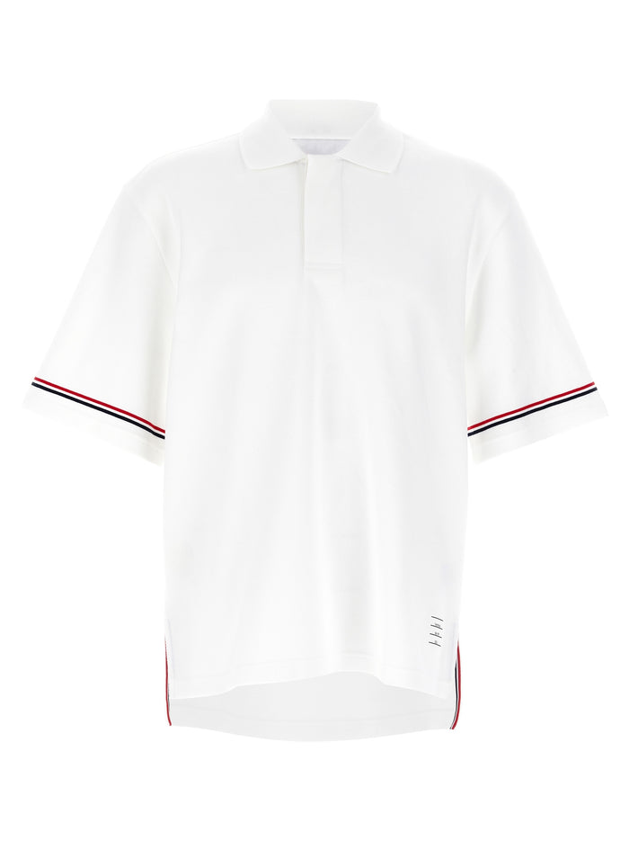 Thom Browne Wit Katoenen Poloshirt