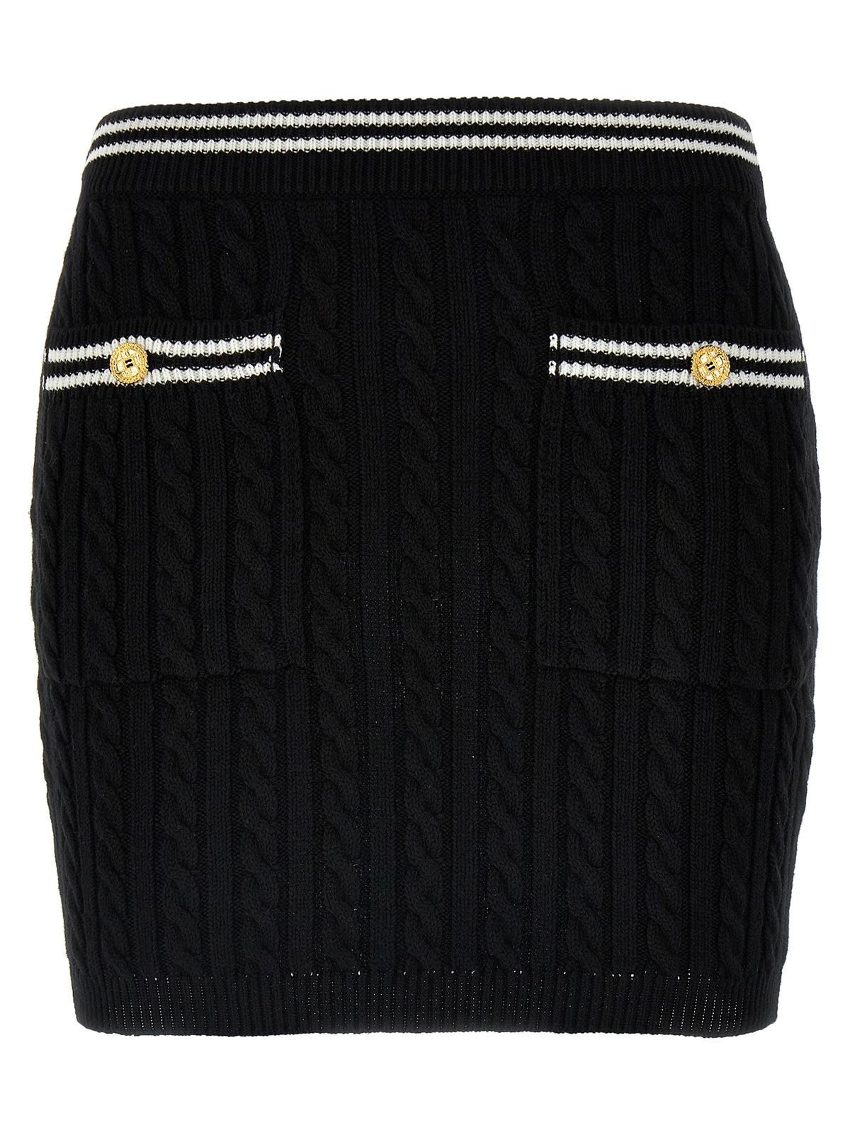 Gonna lunga bicolore in cotone Alessandra Rich