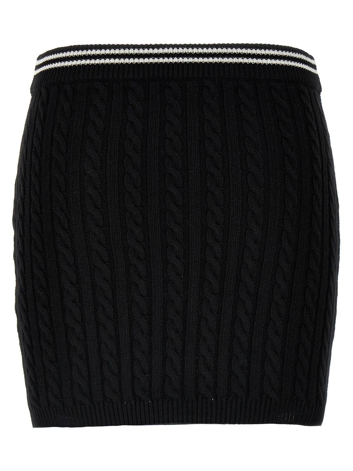 Gonna lunga bicolore in cotone Alessandra Rich