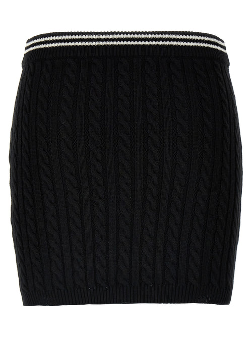Alessandra Rich Bicolor Katoenen Lange Rok