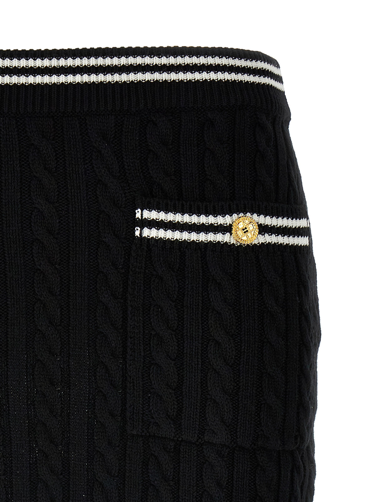 Gonna lunga bicolore in cotone Alessandra Rich