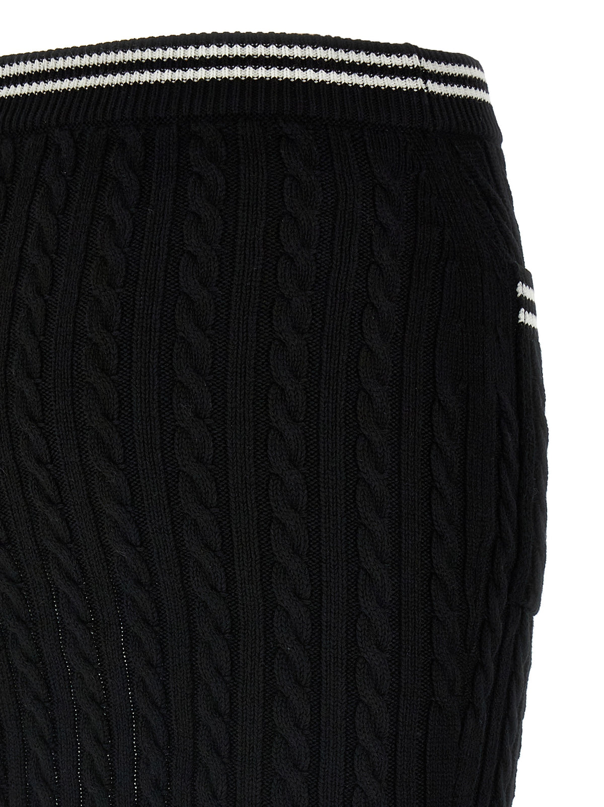 Gonna lunga bicolore in cotone Alessandra Rich