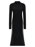 Robe mi-longue bicolore en viscose Sportmax