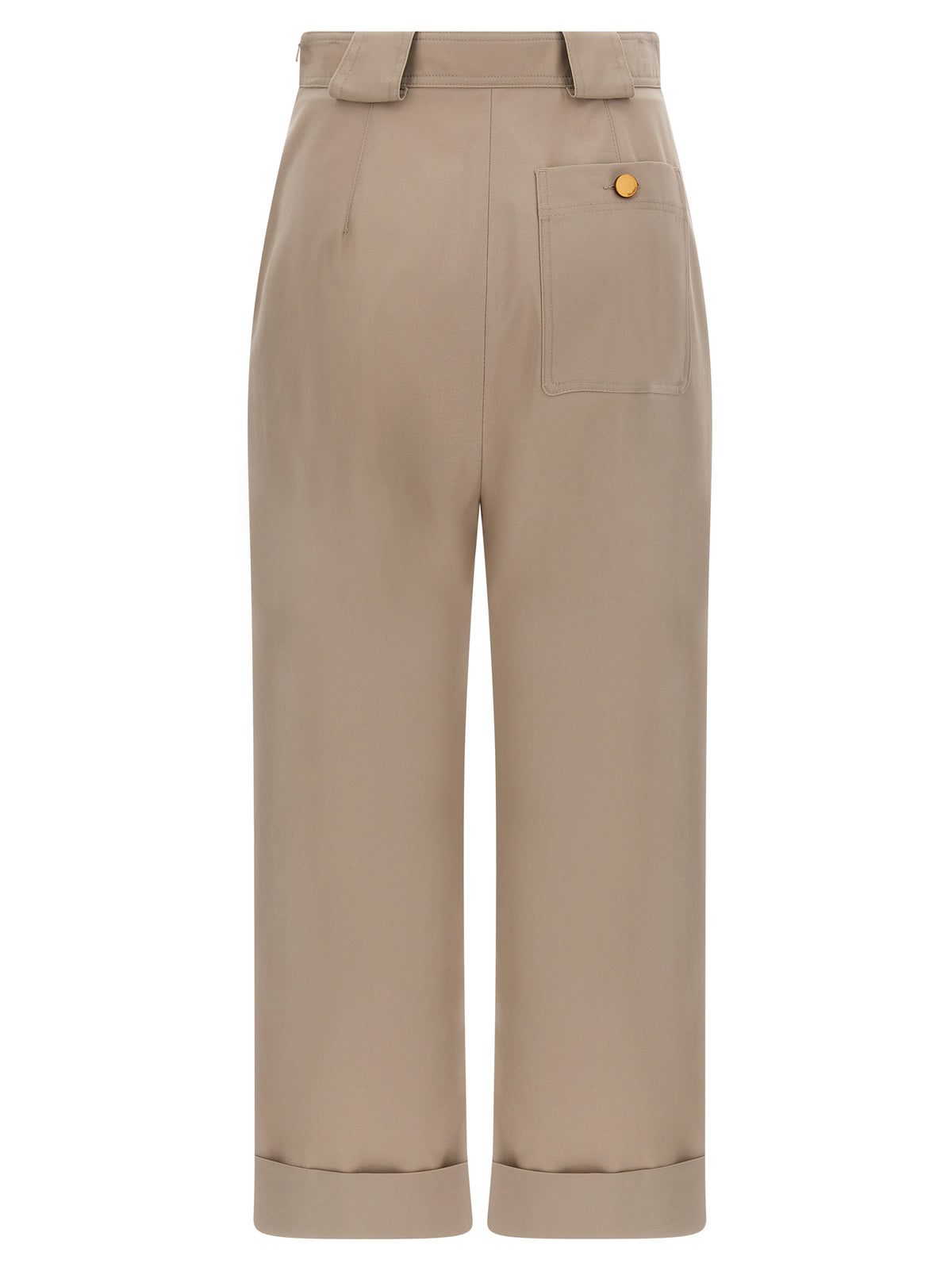 Max Mara Beige Katoenen Casual Broek