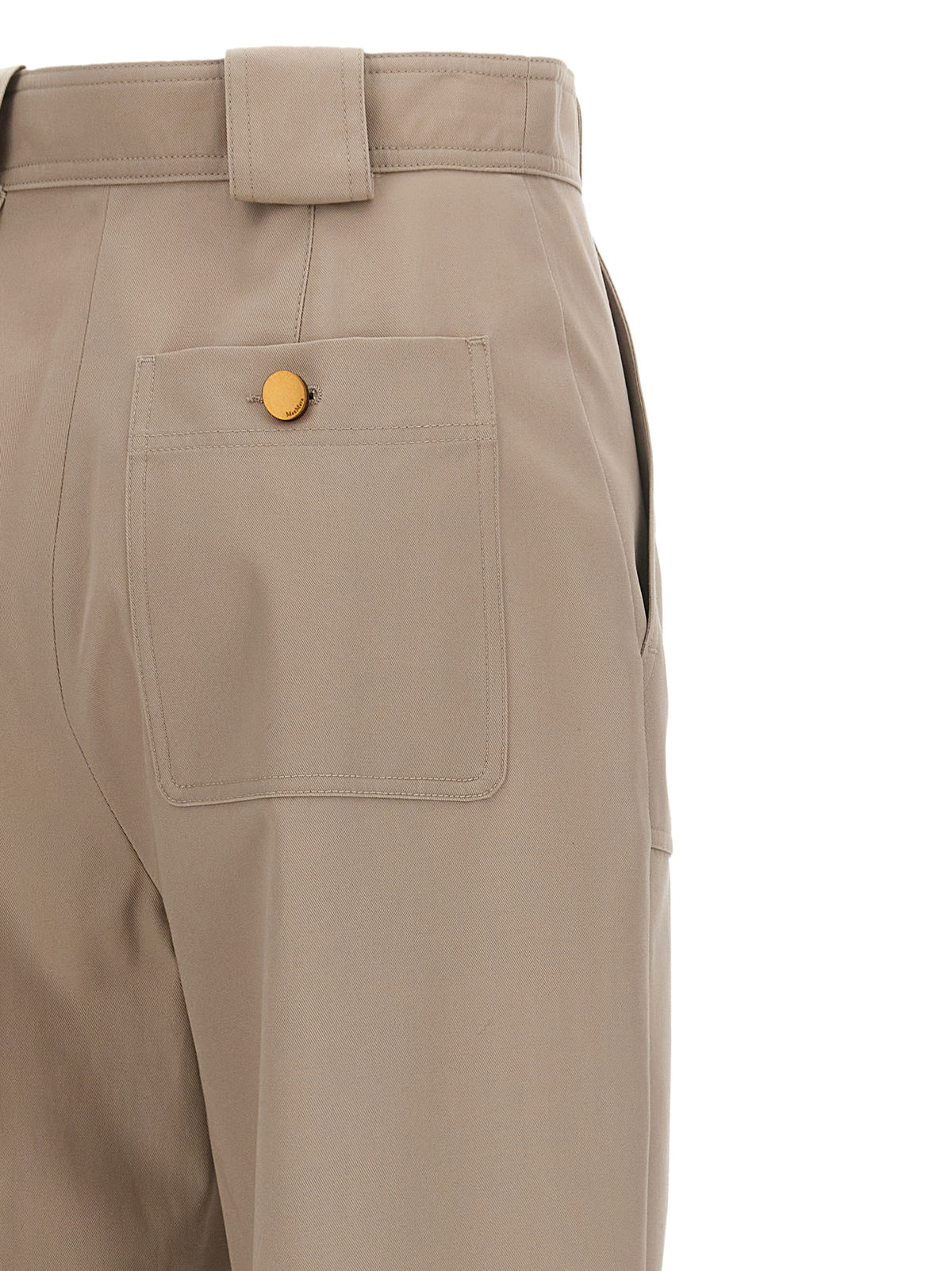 Max Mara Beige Katoenen Casual Broek