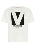 T-shirt bicolore en coton Valentino Garavani