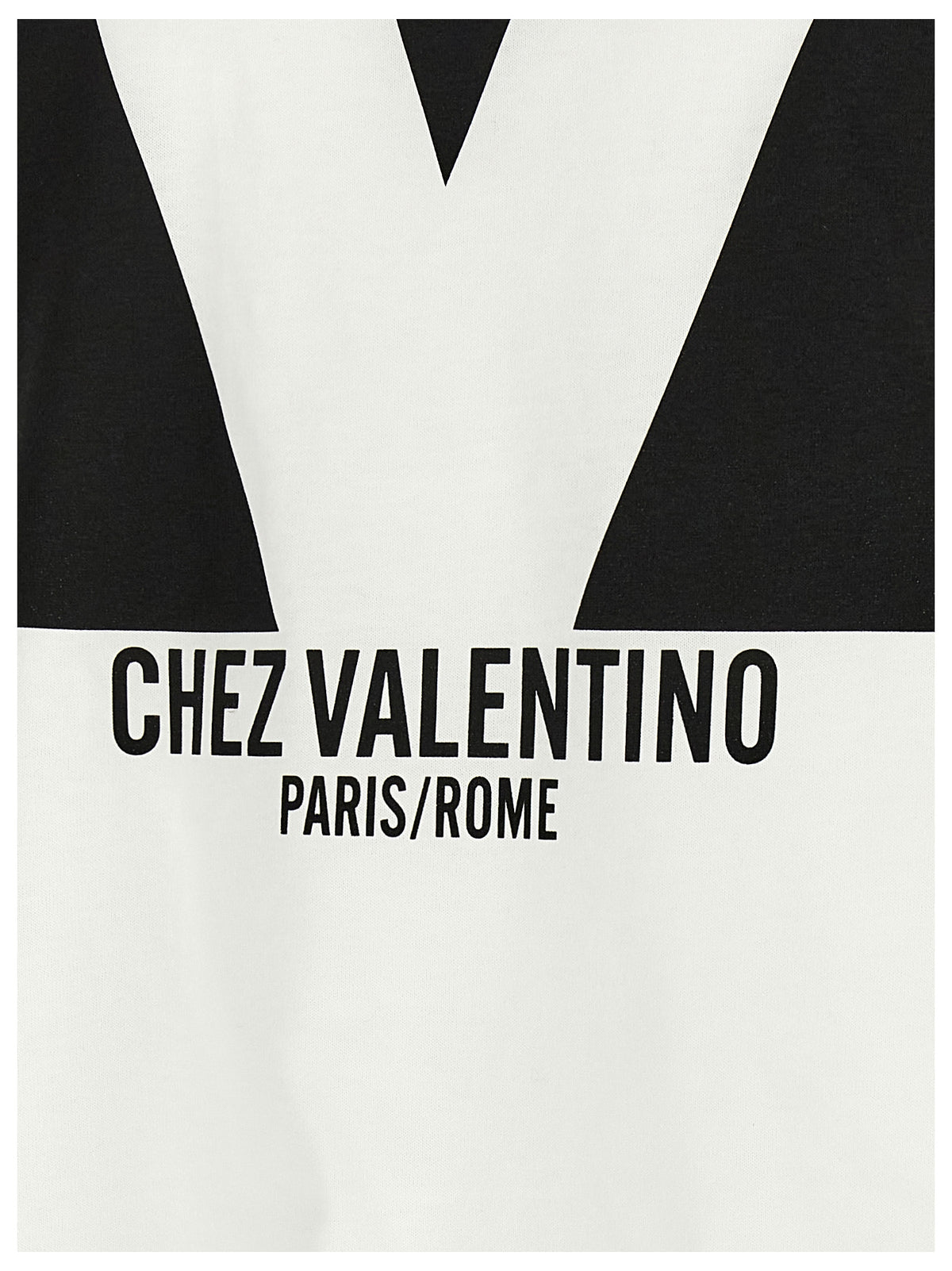 T-shirt bicolore en coton Valentino Garavani