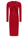 Robe midi Versace en viscose rouge