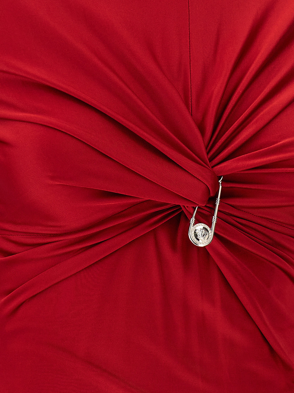 Robe midi Versace en viscose rouge