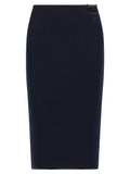 Jupe midi Courrèges bleue en viscose