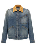 Veste en jean en coton bleu Alexander McQueen
