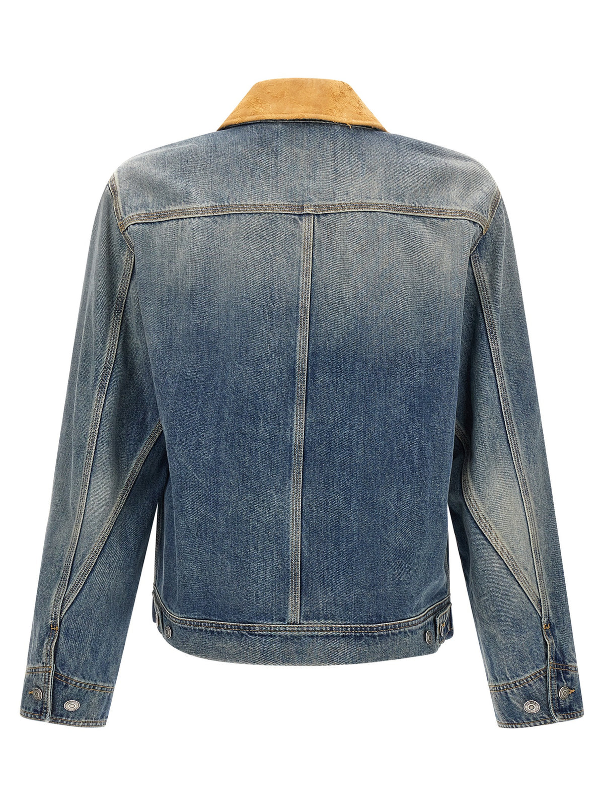 Veste en jean en coton bleu Alexander McQueen