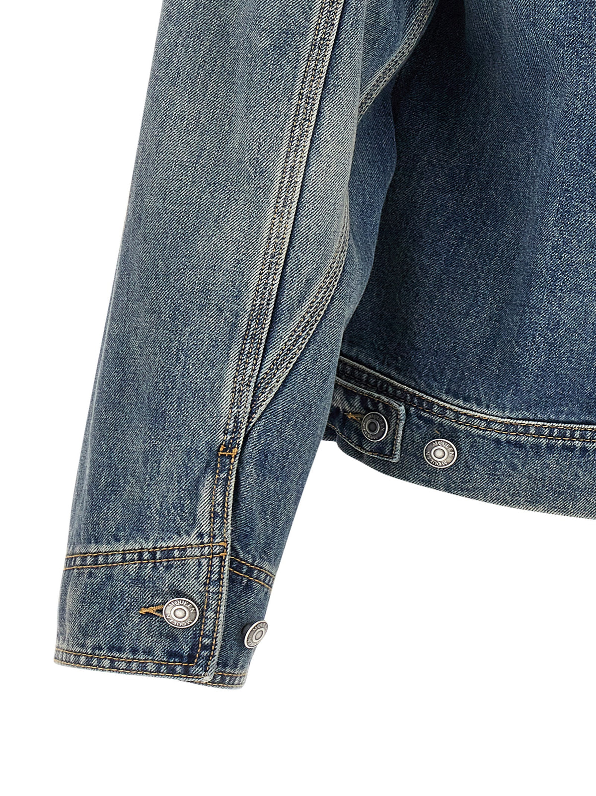 Veste en jean en coton bleu Alexander McQueen