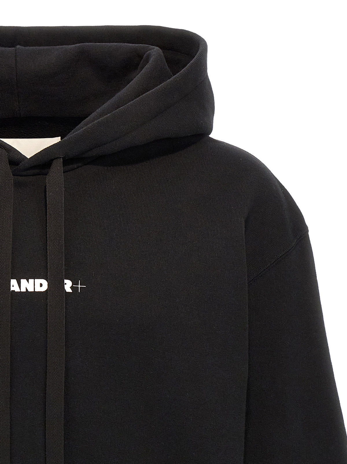 Felpa nera in cotone Jil Sander