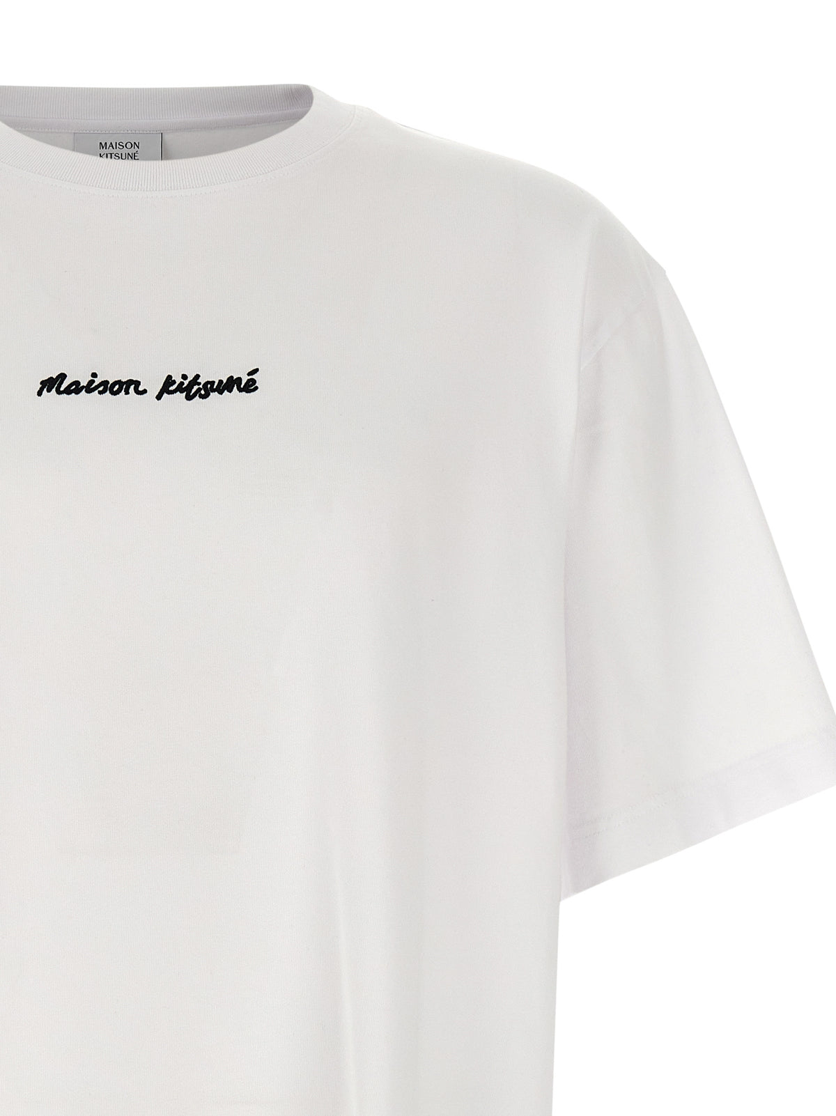 T-shirt bianca in cotone Maison Kitsuné