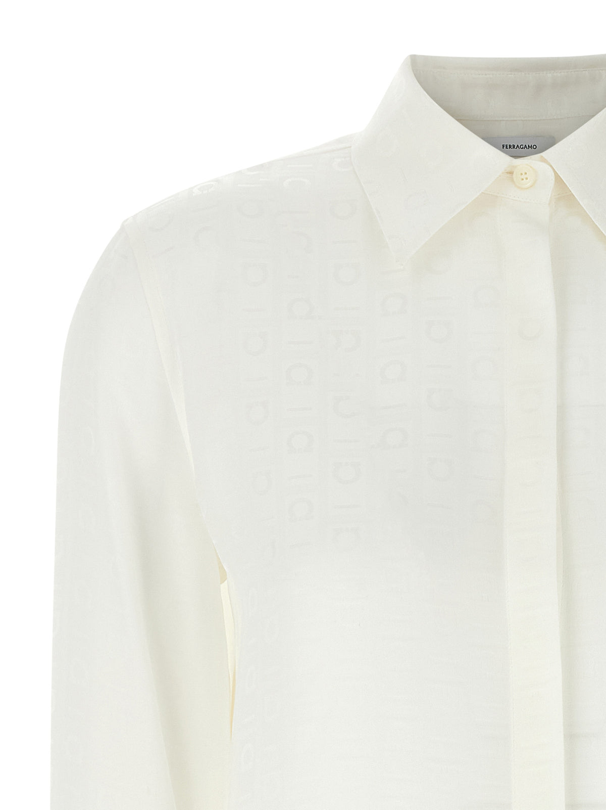 Blusa bianca in seta Ferragamo