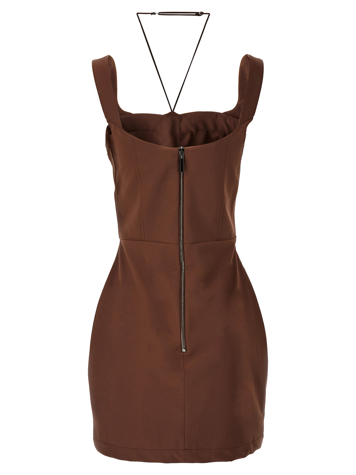 Robe courte Nensi Dojaka en polyamide marron