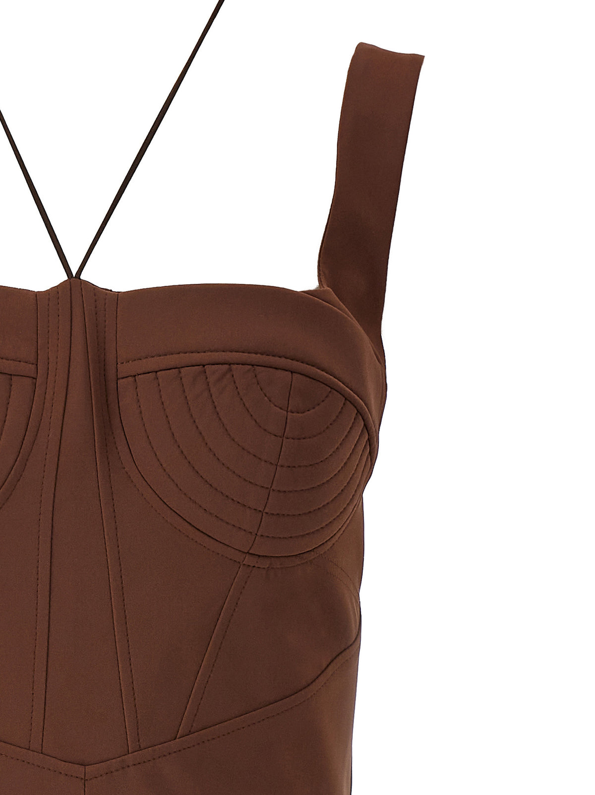 Robe courte Nensi Dojaka en polyamide marron