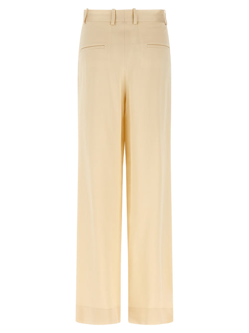 Pantalones casuales Armarium de viscosa beige