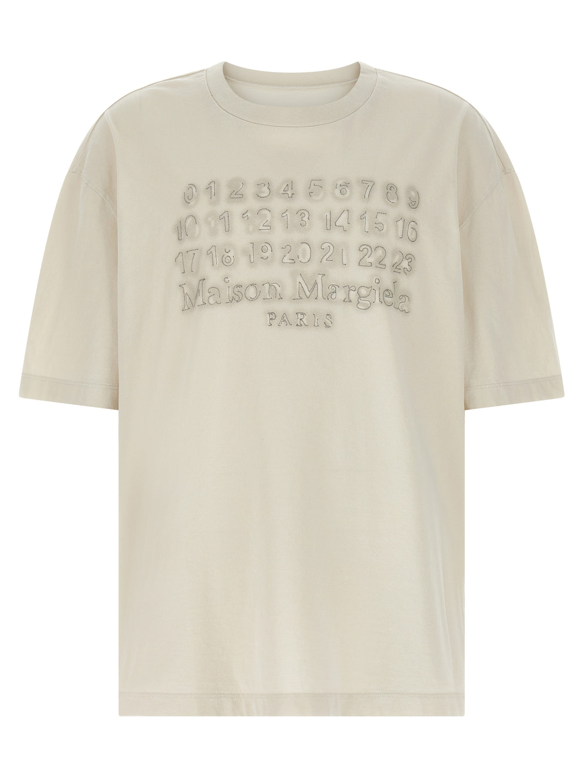 T-shirt en coton beige Maison Margiela