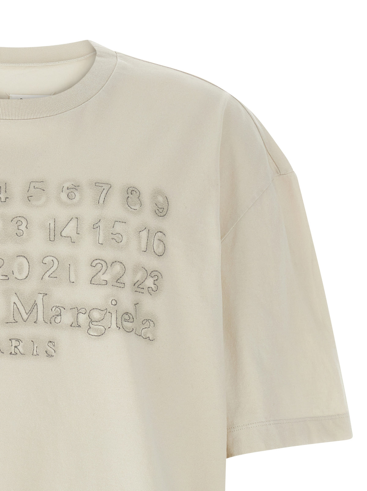 T-shirt en coton beige Maison Margiela