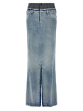 Mini-jupe en coton multicolore Maison Margiela