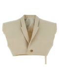 Giacca smanicata Rick Owens in cotone beige