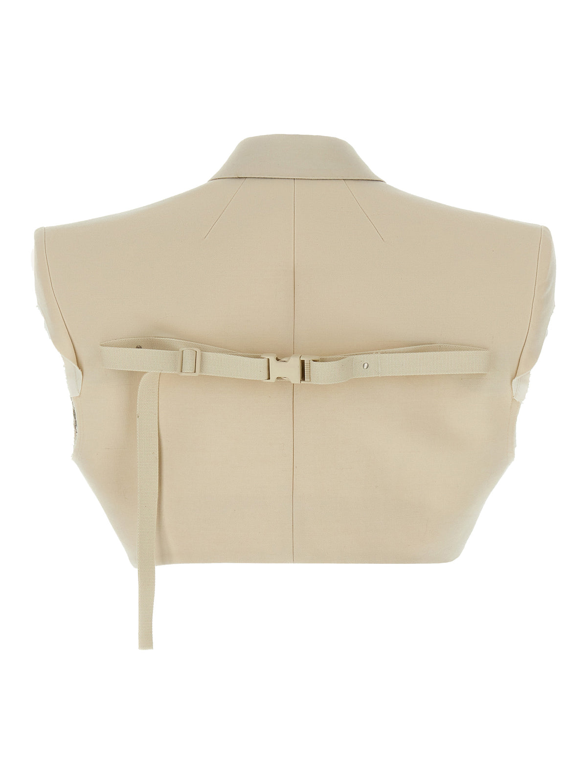 Giacca smanicata Rick Owens in cotone beige
