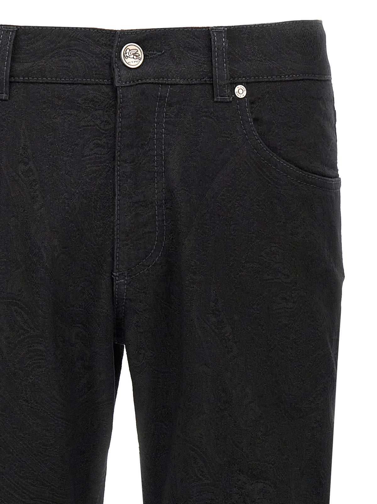 Etro Jeans in Denim di Cotone Nero