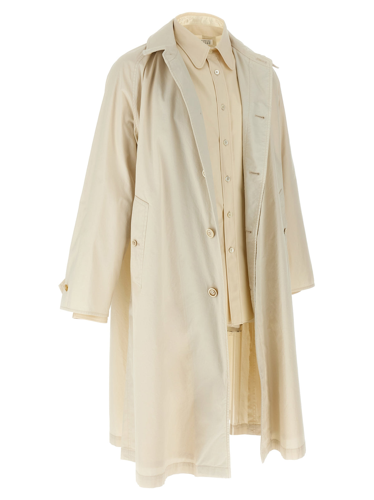 Cappotto in cotone beige Maison Margiela