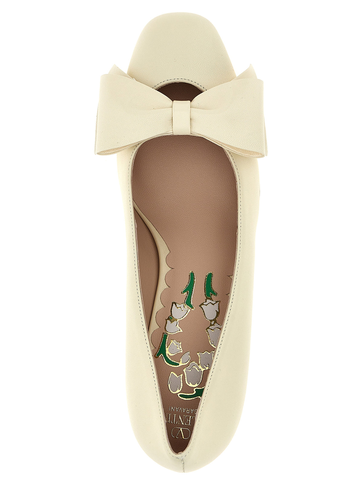 Décolleté Valentino Garavani bianche in pelle di capra con tacco medio