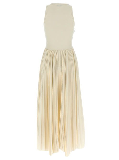 Vestido largo de algodón blanco de Alexander McQueen