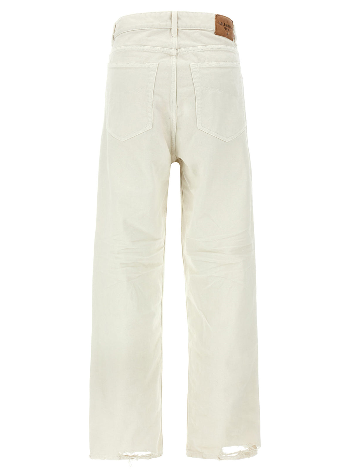 Balenciaga Jeans in Denim di Cotone Bianco
