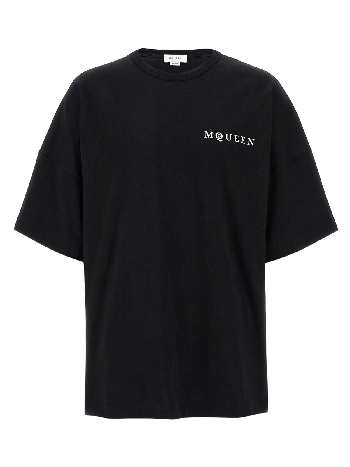 T-shirt bicolore in cotone Alexander McQueen