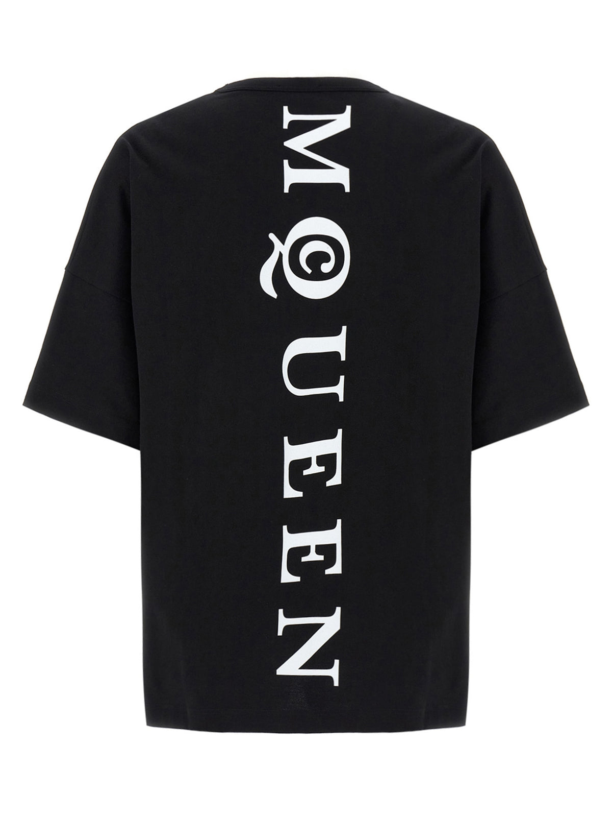T-shirt bicolore in cotone Alexander McQueen