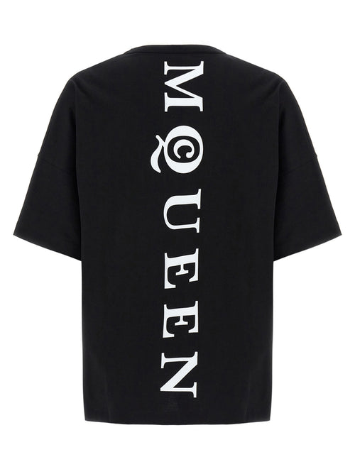 Alexander McQueen Zweifarbiges Baumwoll-T-Shirt