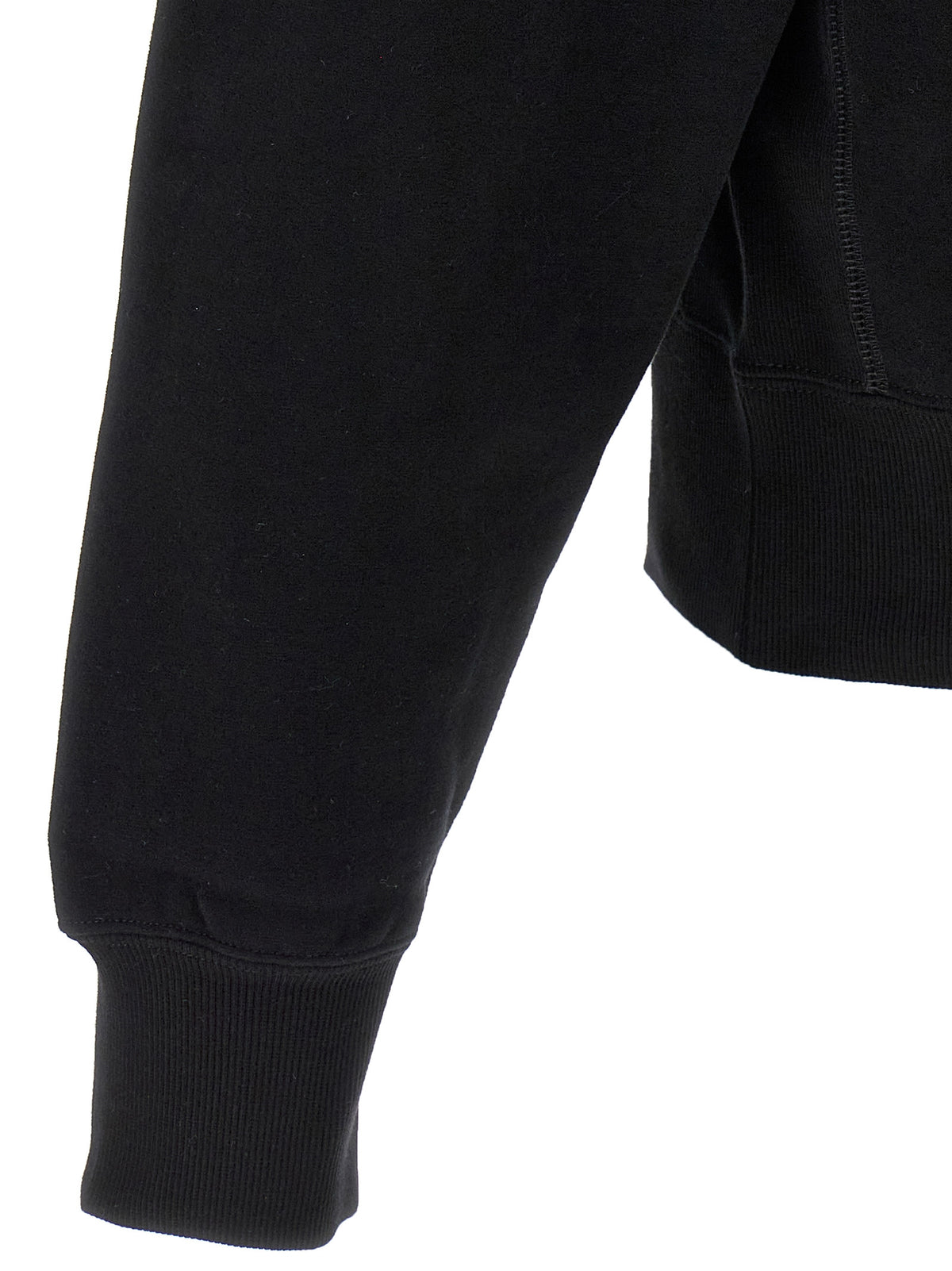 Felpa Saint Laurent nera in cotone