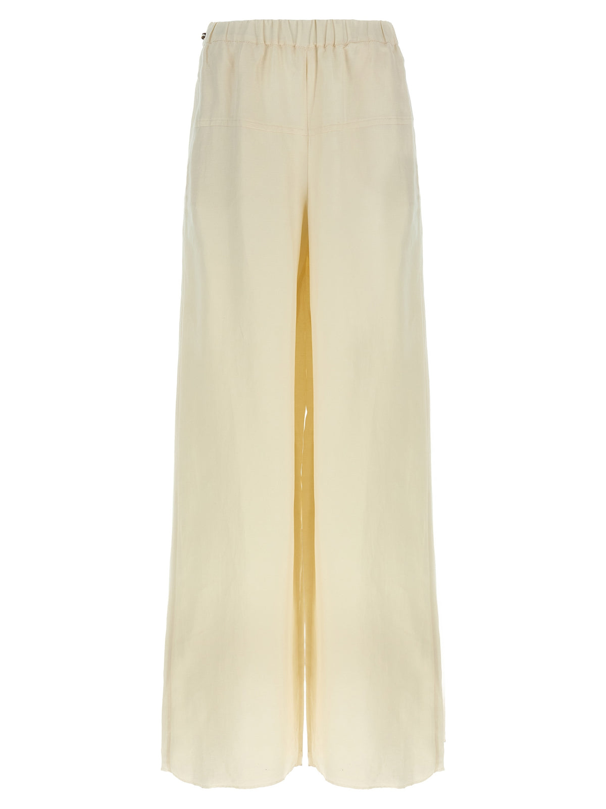Pantaloni casual Max Mara bianchi in lino